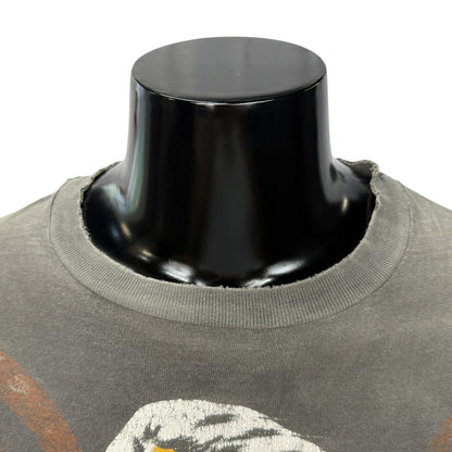 HARLEY-DAVIDSON 80s 3D Eagle All Over Print T-Shirt Size XL