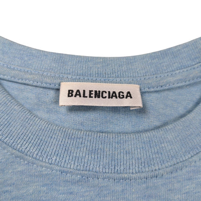 BALENCIAGA BB Logo Printed Cotton T-Shirt Size XS