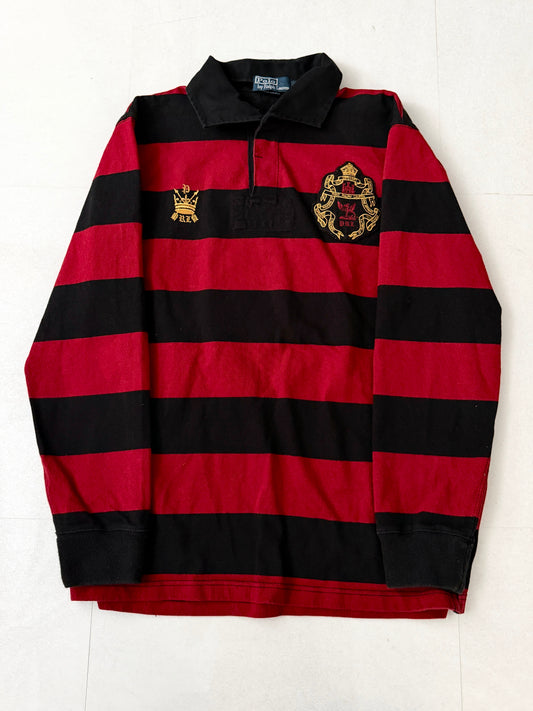 POLO by Ralph Lauren Back Number Border Polo Shirt Size L