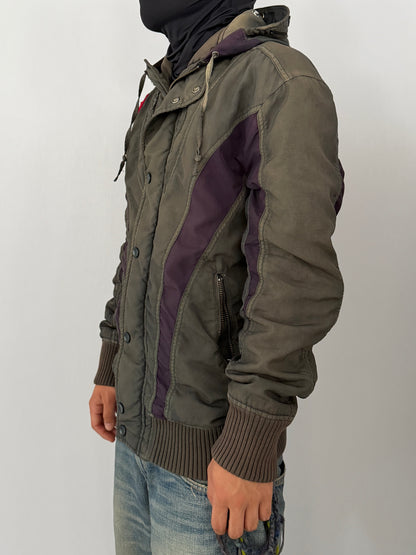 Diesel Green Technical Nylon Jacket Size M