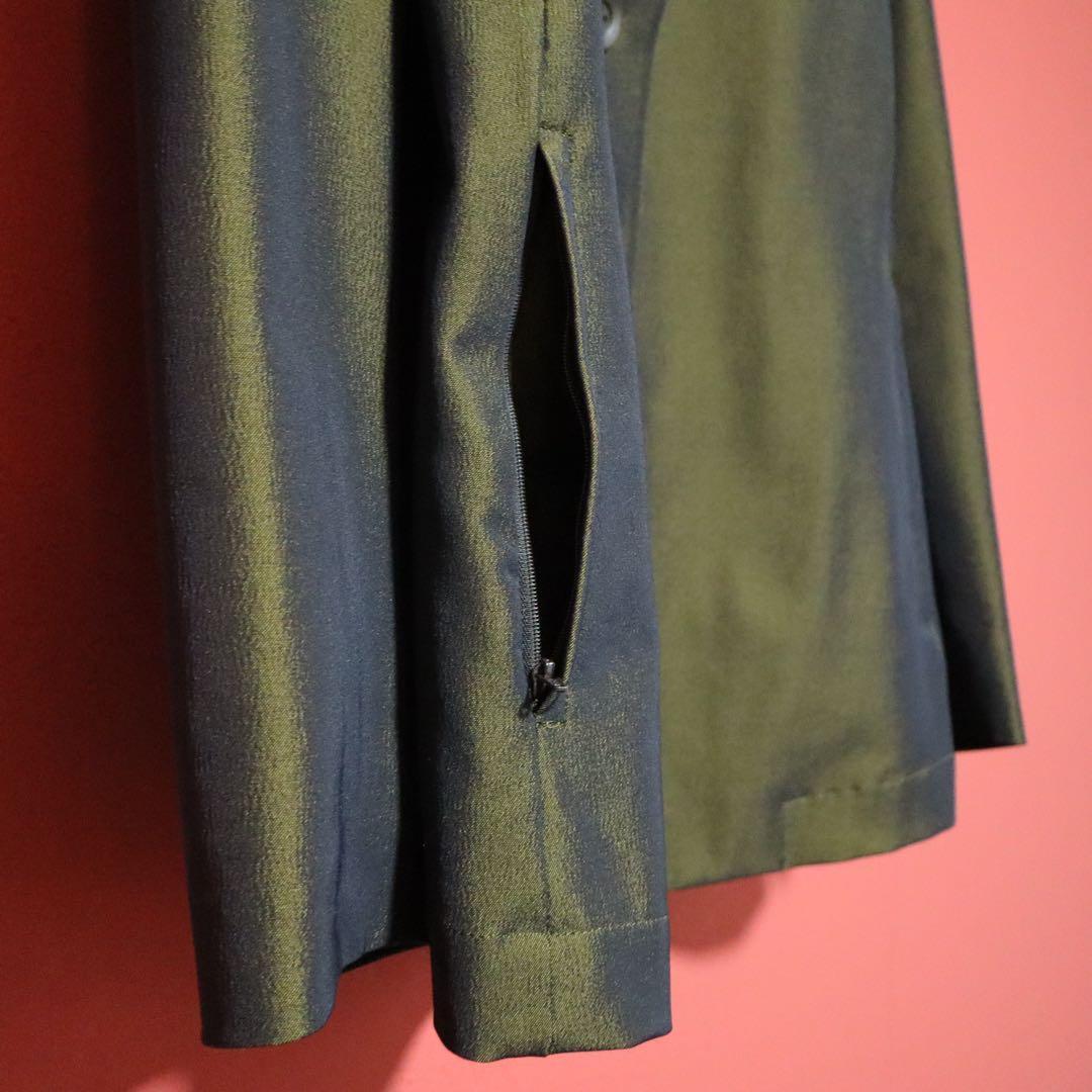 ISSEY MIYAKE 98SS Khaki Glossy Mao Collar Jacket Size M