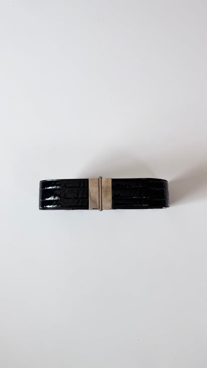 Dolce & Gabbana Black Patent Leather Belt