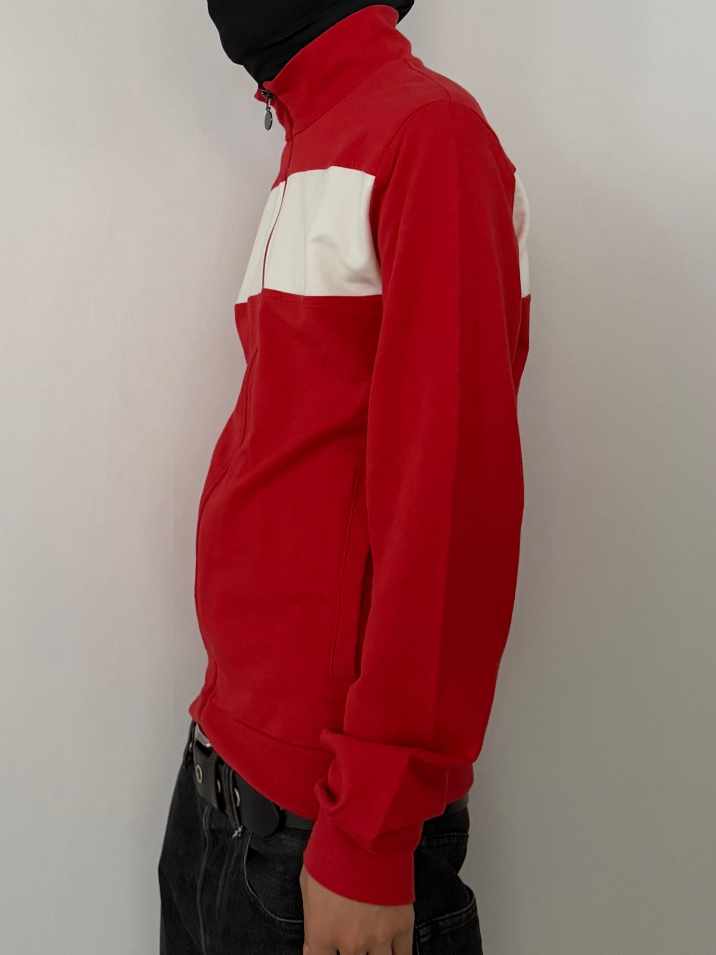 Emporio Armani Red Cotton Track Jacket Size S