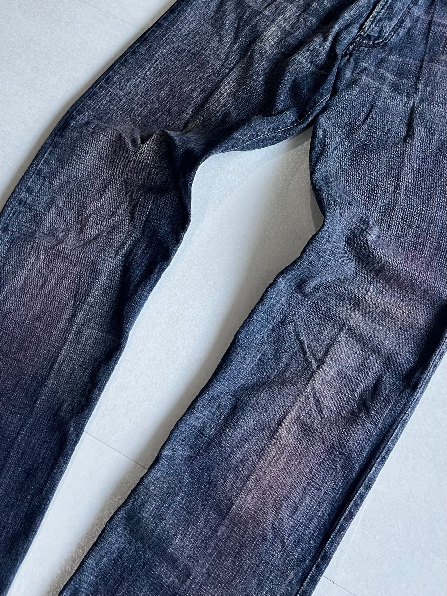 Emporio Armani Bleach Fade Blue Denim Jeans Size 30