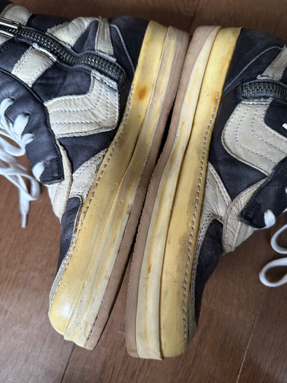 rick owens AW07 Oreo Dunk Hi-Top Sneakers