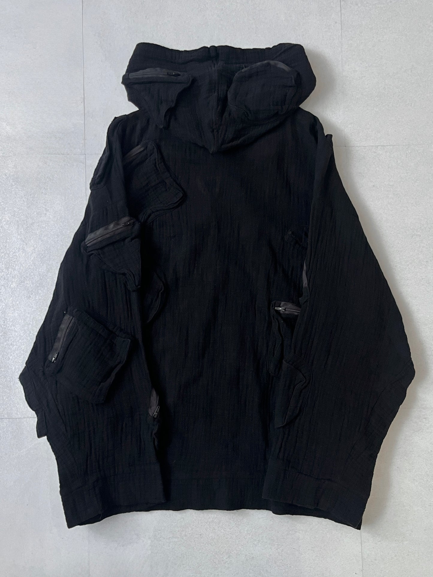 Vintage IKUMI Gimmick Zip Hoodie Black Size XL