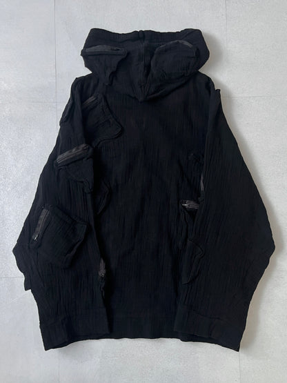 Vintage IKUMI Gimmick Zip Hoodie Black Size XL