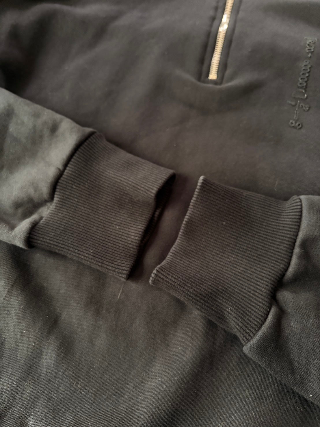 DIESEL BLACKGOLD Cotton Quilted Half-Zip Sweatshirt Size XS
