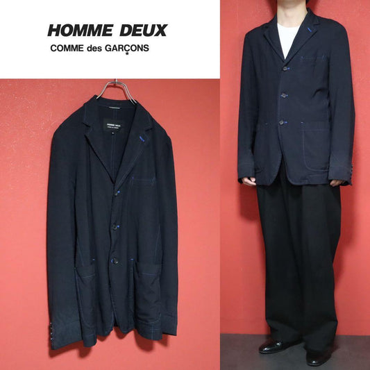 Comme des Garcons HOMME DEUX 13SS Blue Stitch Jacket Size XS