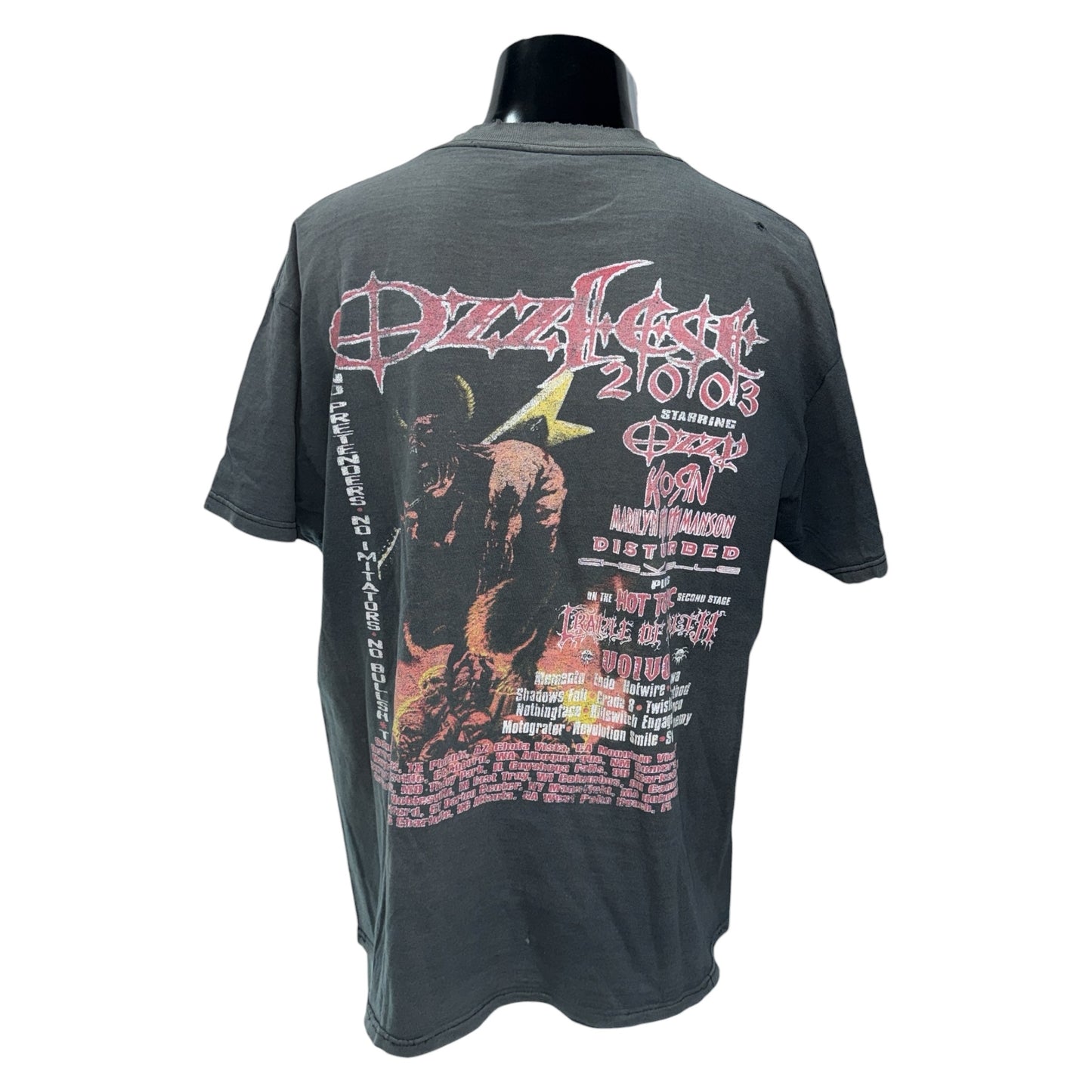 OZZY OSBOURNE Y2K OZZFEST 2003 Tour T-Shirt Size L