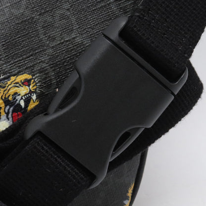 GUCCI GG Supreme Tiger Print Waist Bag Black Size 90