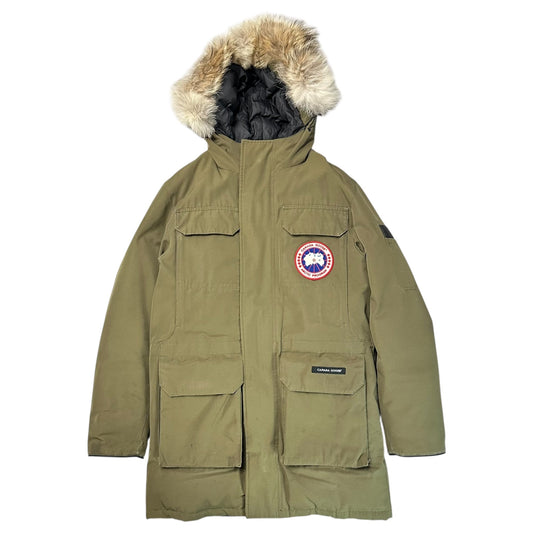 CANADA GOOSE Citadel Coyote Fur Down Military Green Size S