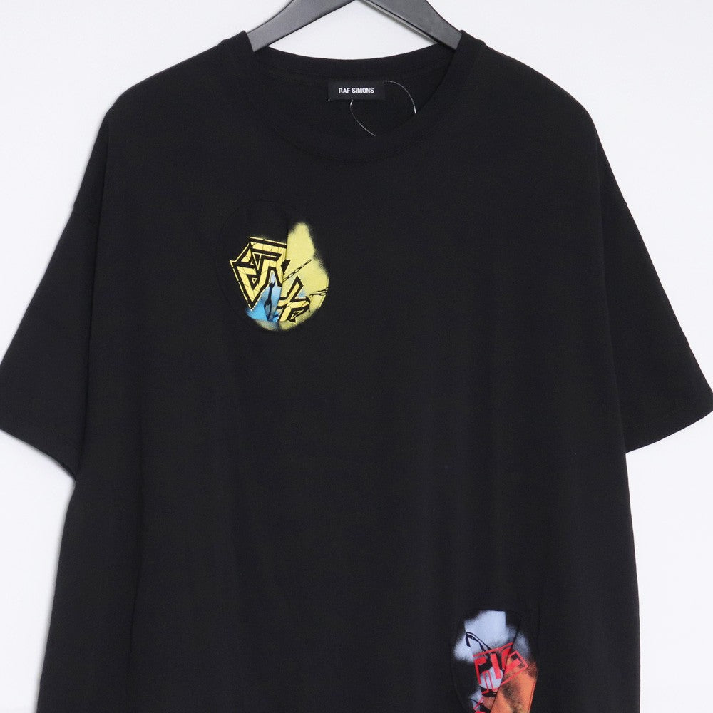 RAF SIMONS Oversized Pocket Holes T-Shirt Black Size XS