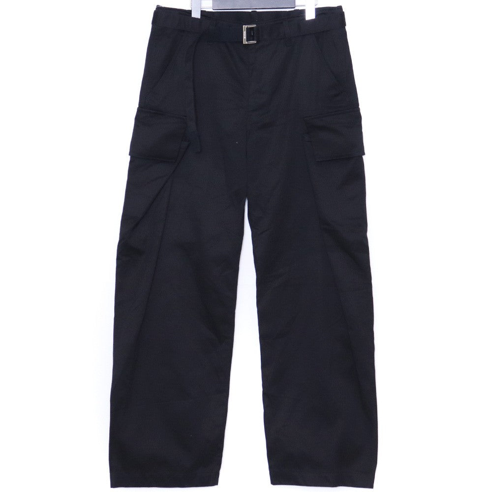 Sacai 25AW Cotton Chino Cargo Pants Black Size 2