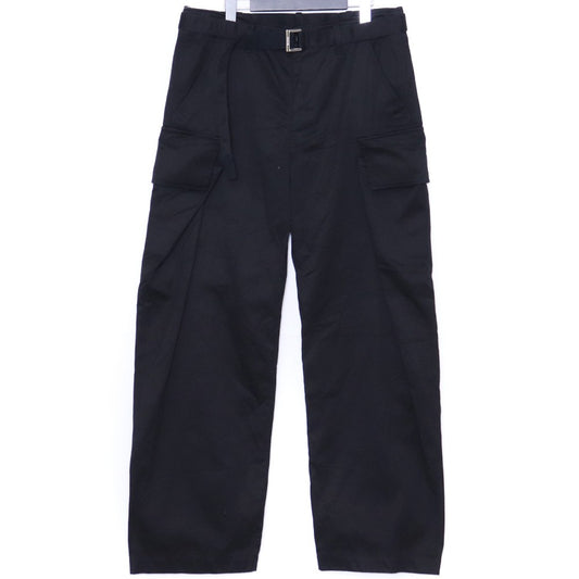 Sacai 25AW Cotton Chino Cargo Pants Black Size 2