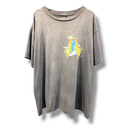 SAINT MICHAEL 23SS Blue Face Vintage T-Shirt Black Size XL