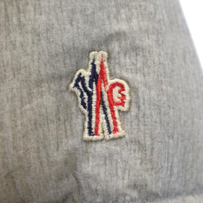 MONCLER Logo Embroidered Down Jacket Gray Size 4