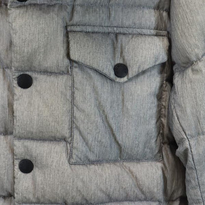 MONCLER Logo Embroidered Down Jacket Gray Size 4