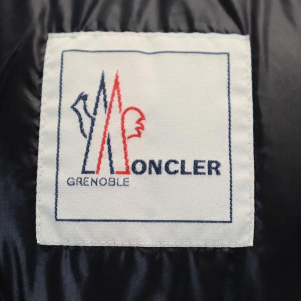 MONCLER Logo Embroidered Down Jacket Gray Size 4