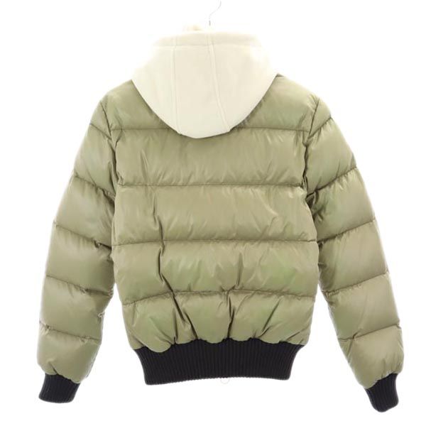 DUVETICA Down Jacket with Fleece Hood Khaki Size 42