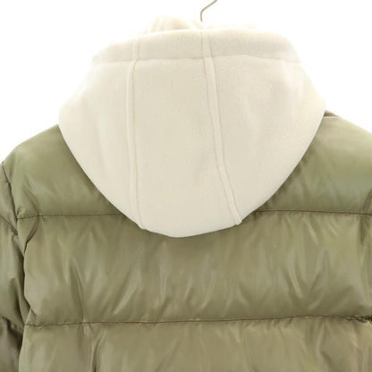 DUVETICA Down Jacket with Fleece Hood Khaki Size 42