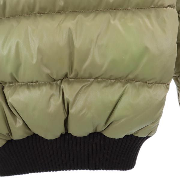 DUVETICA Down Jacket with Fleece Hood Khaki Size 42