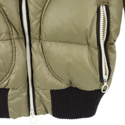 DUVETICA Down Jacket with Fleece Hood Khaki Size 42