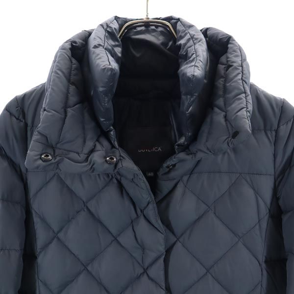 DUVETICA Double Collar Down Jacket Gray Size 40