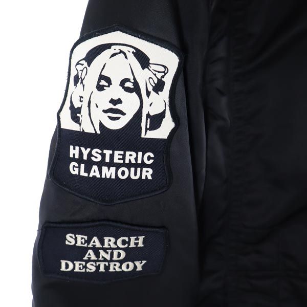 HYSTERIC GLAMOUR Insulated Military Coat Black Size FREE