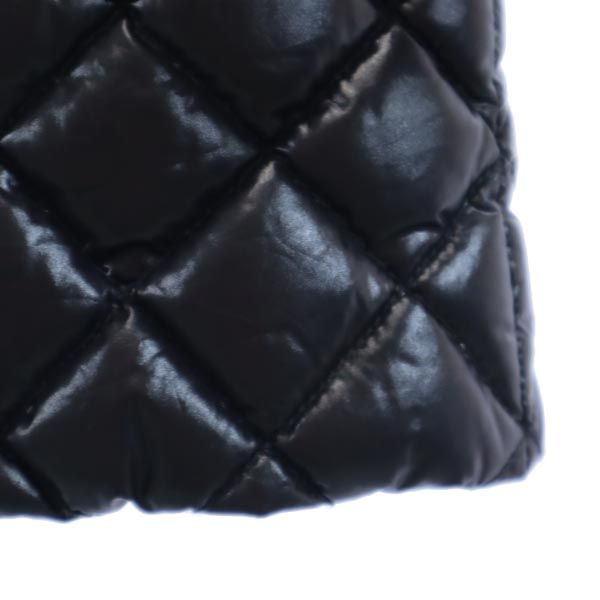 DUVETICA Quilted Down Jacket Real Fur Black Size 38