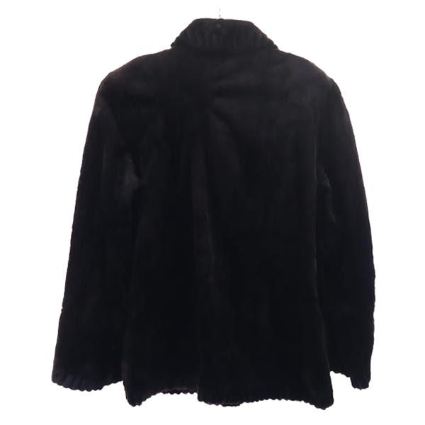 SAGA MINK Real Fur Half Coat Brown Size F