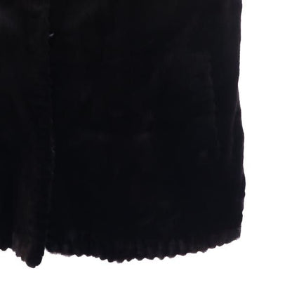 SAGA MINK Real Fur Half Coat Brown Size F