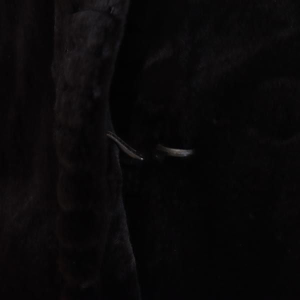 SAGA MINK Real Fur Half Coat Brown Size F