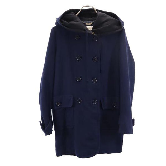 SEE BY CHLOE Padded Hooded Wool Coat Navy Blue Size 4