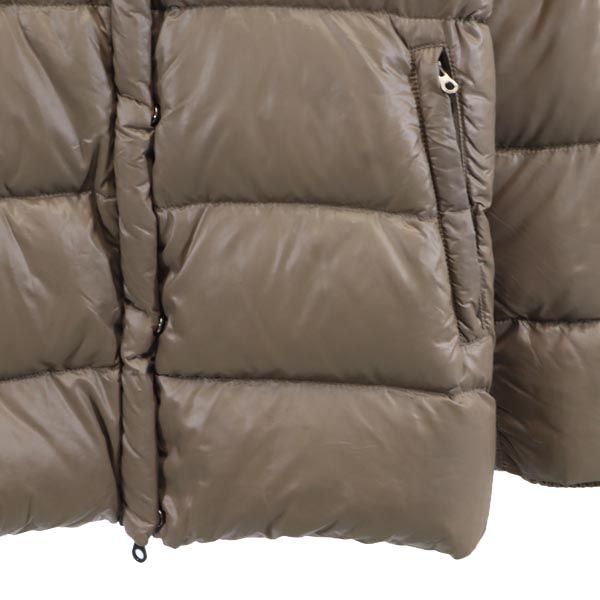 DUVETICA Hooded Fur Down Jacket Brown Size 40