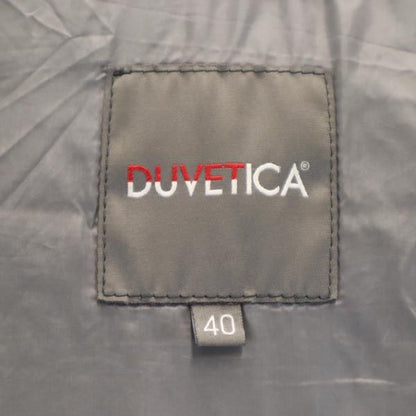 DUVETICA Hooded Fur Down Jacket Brown Size 40