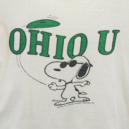 Champion 70s USA Snoopy Ringer T-Shirt White Size M