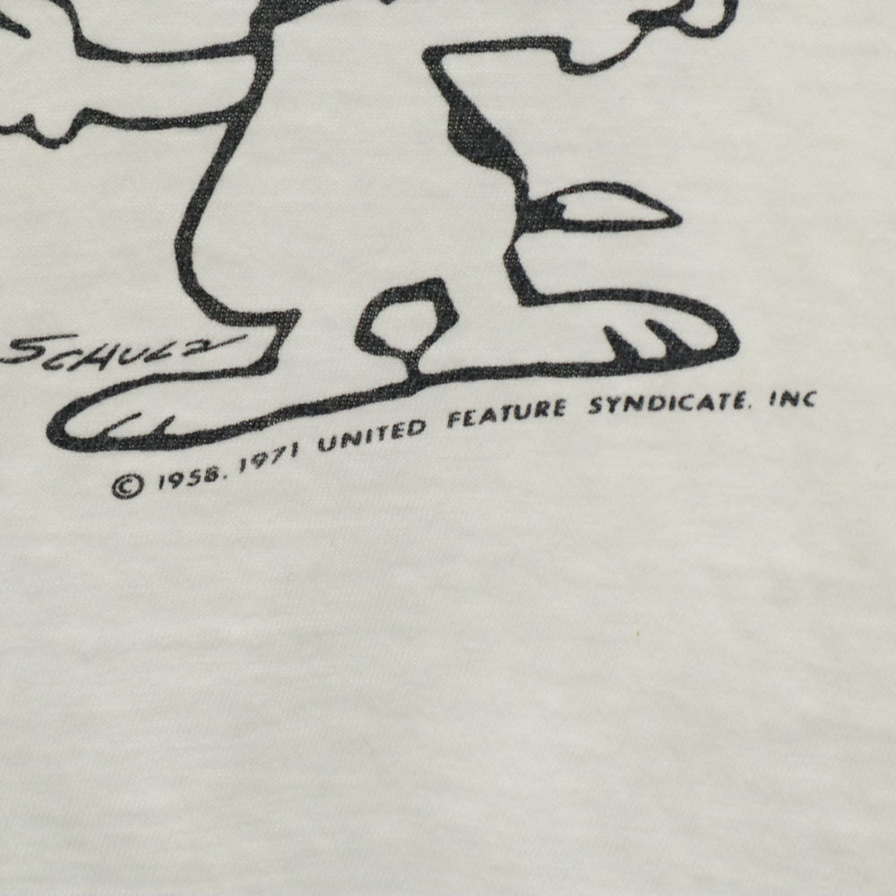 Champion 70s USA Snoopy Ringer T-Shirt White Size M