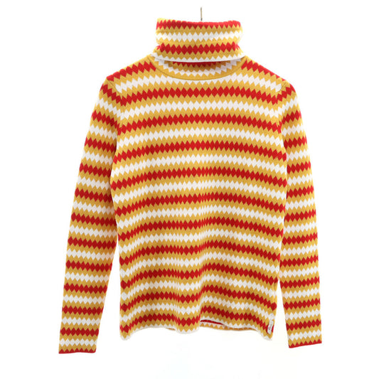 MONCLER Long Sleeve Turtleneck Knit Sweater Mustard Size XS