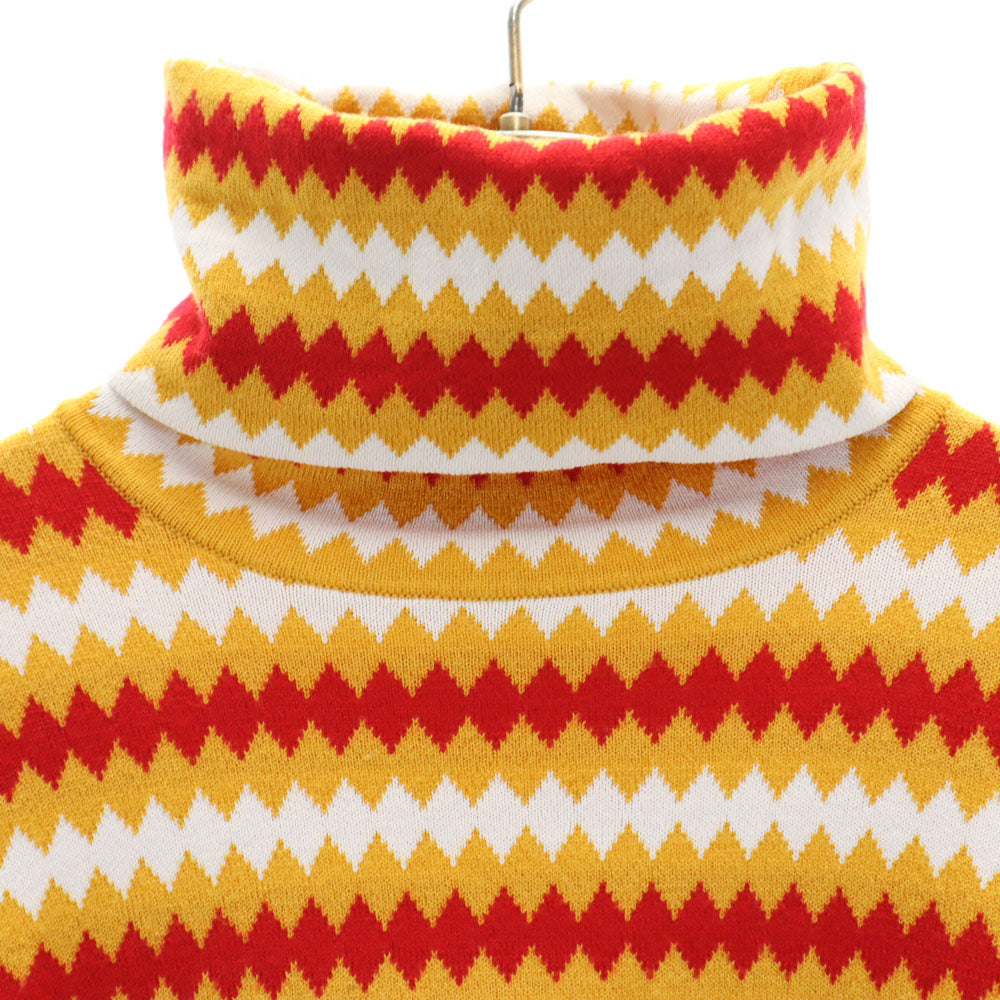 MONCLER Long Sleeve Turtleneck Knit Sweater Mustard Size XS