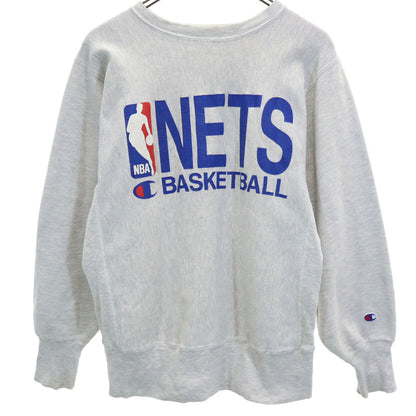 Champion 90s USA NBA Nets Reverse Sweatshirt Gray Size M