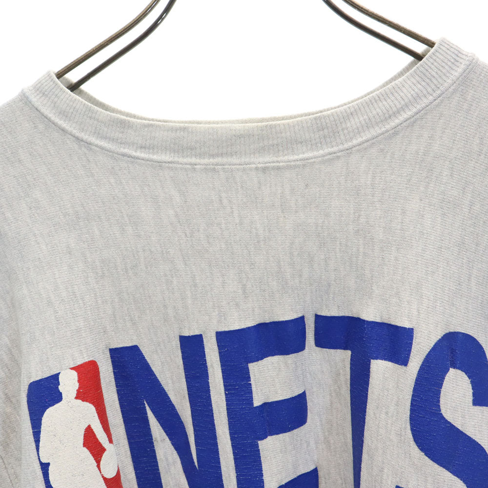 Champion 90s USA NBA Nets Reverse Sweatshirt Gray Size M