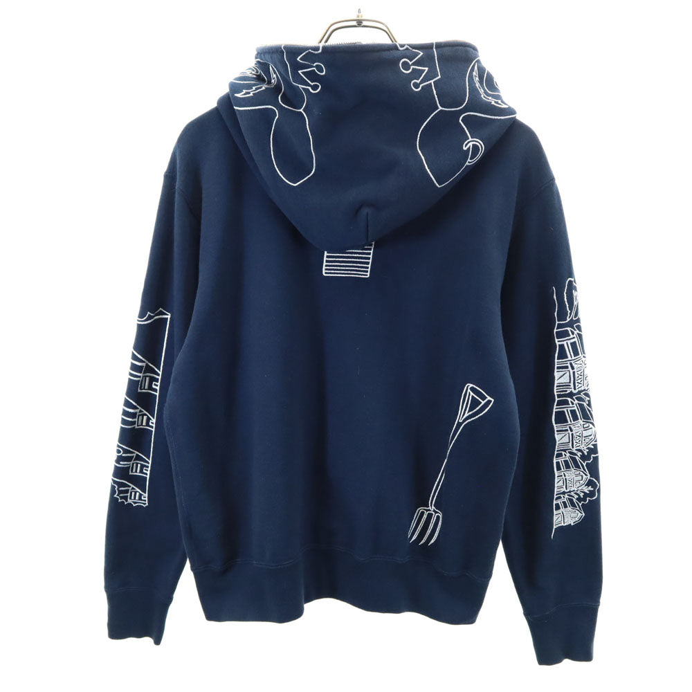 Bape A BATHING APE Navy Made in Japan Zip Hoodie Size S