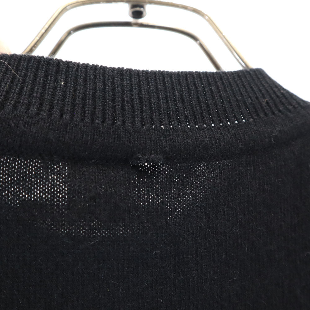 HERMES Cashmere Short Sleeve Sweater Black Size 34/S