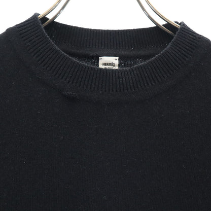 HERMES Cashmere Short Sleeve Sweater Black Size 34/S