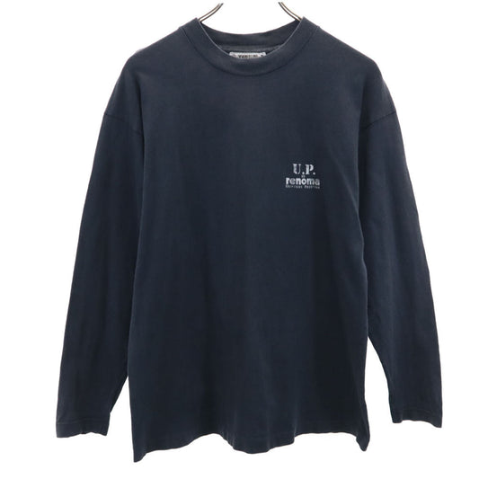 renoma 90s French Pug Back Print Long T-Shirt Black Size M