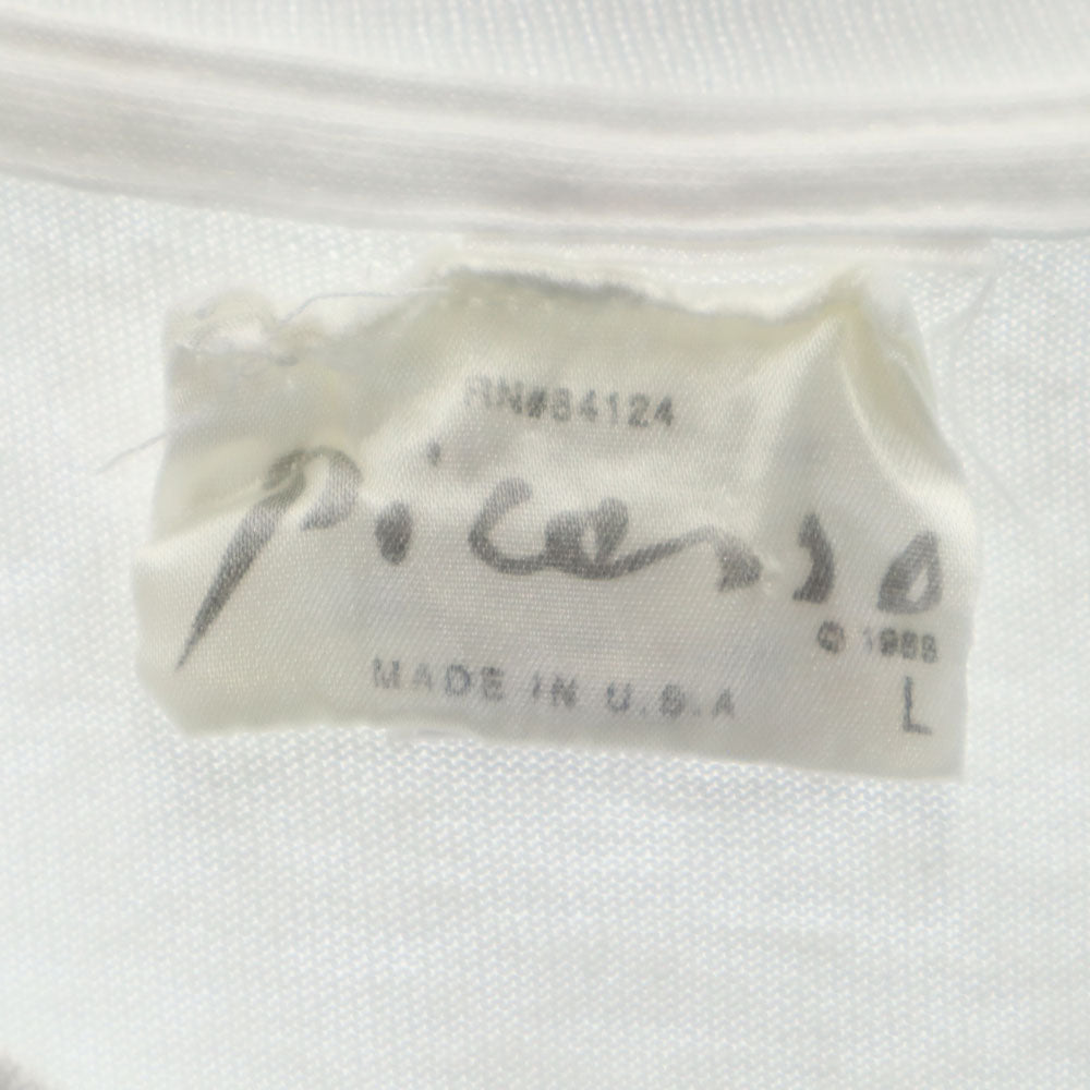 USA 90s Vintage Picasso Art Print T-Shirt White Size L