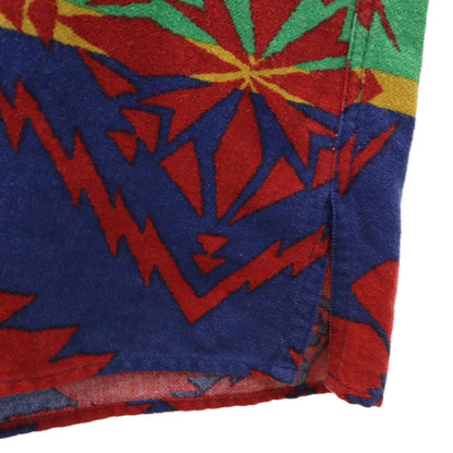 RALPH LAUREN COUNTRY 90s Native Flannel Shirt Red Polo Size M