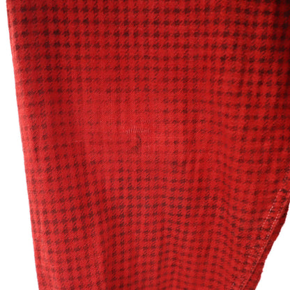 Pilgrim 40s 50s Red Houndstooth Flannel Shirt Size 15-15.5
