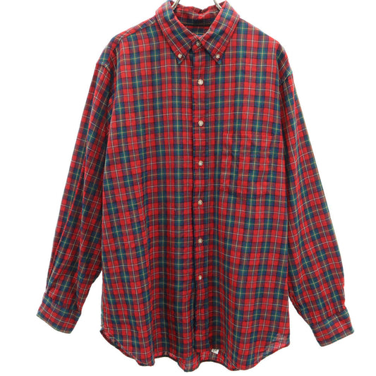 PENDLETON 70s Red Check Button Down Shirt Size L